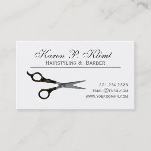 Carte De Rendez-vous Ciseaux élégants noirs de coupe de coiffeur