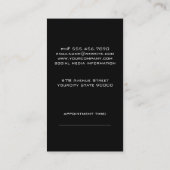 Carte De Rendez-vous Ciseaux et broches à cheveux (Dos)