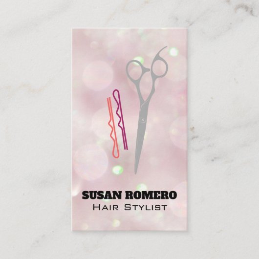 Carte De Rendez-vous Ciseaux et broches à cheveux (Devant)