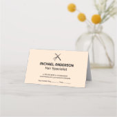 Carte De Rendez-vous Ciseaux et peigne | Bois (Dos)