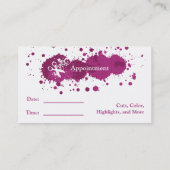 Carte De Rendez-vous Ciseaux grunges pourpres (Dos)