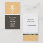 Carte De Rendez-vous Ciseaux jaunes de tapisserie (Devant / Derrière)