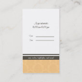 Carte De Rendez-vous Ciseaux jaunes de tapisserie (Dos)