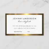 Carte De Rendez-vous Ciseaux modernes | Coiffures | Bordure métallique  (Dos)