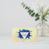 Carte De Rendez-vous Ciseaux | Monogramme | Coiffeur Moderne (Debout devant)