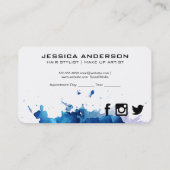 Carte De Rendez-vous Ciseaux | Monogramme | Coiffeur Moderne (Dos)