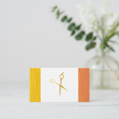 Carte De Rendez-vous Ciseaux | Motif de tissage d'art moderne (Debout devant)