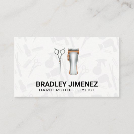 Carte De Rendez-vous Ciseaux | Pince à cheveux (Devant)