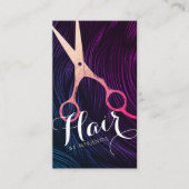 Carte De Rendez-vous Ciseaux Rose Gold Coiffeur Coiffeuse (Devant)