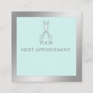 Carte De Rendez-vous Ciseaux sobres minimalistes en aluminium de luxe