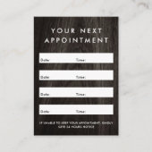 Carte De Rendez-vous Classé en bois foncé ajouter logo info d'entrepris (Devant)