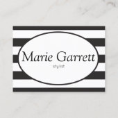 Carte De Rendez-vous Classic Black Stripes Business (Dos)