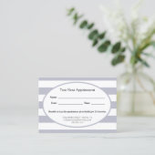 Carte De Rendez-vous Classic Grey Stripes (Debout devant)