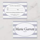 Carte De Rendez-vous Classic Grey Stripes (Devant / Derrière)