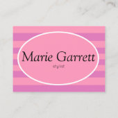 Carte De Rendez-vous Classic Pink Stripes (Dos)