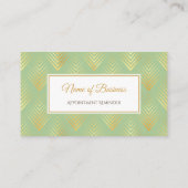 Carte de rendez-vous classique Motif Vert et Or (Dos)