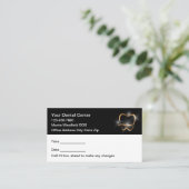 Carte De Rendez-vous Classy Modern Dentist Office Appointment Cards  (Debout devant)