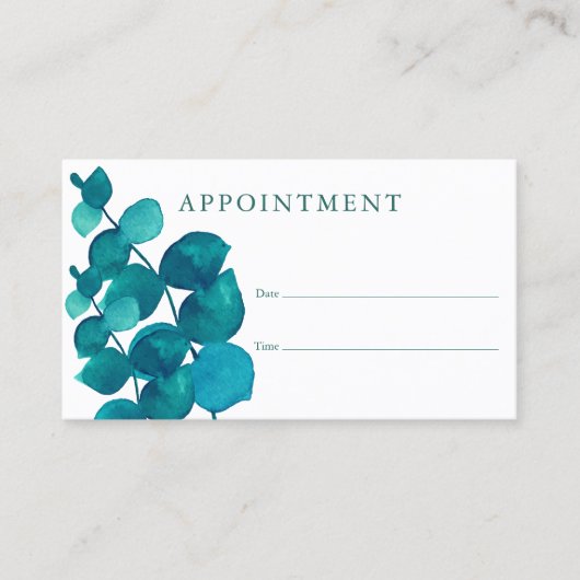 Carte de rendez-vous client Eucalyptus (Devant)