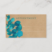 Carte de rendez-vous client Eucalyptus Rustic (Devant)