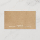 Carte de rendez-vous client Eucalyptus Rustic (Dos)