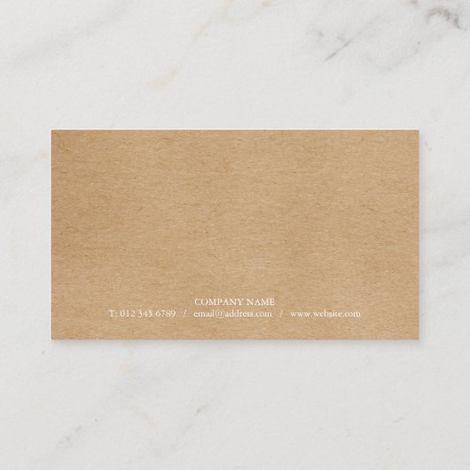 Carte de rendez-vous client Eucalyptus Rustic (Dos)