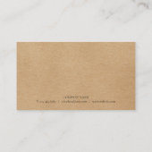 Carte de rendez-vous client Laurel Feuille Rustic (Dos)