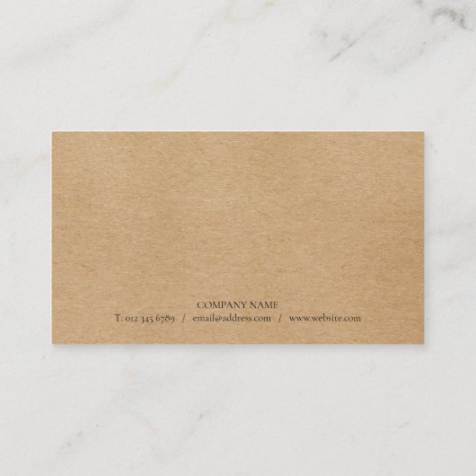 Carte de rendez-vous client Laurel Feuille Rustic (Dos)