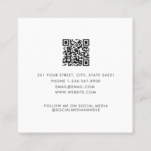 Carte de rendez-vous client professionnel (Dos)