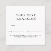 Carte de rendez-vous client professionnel (Devant)