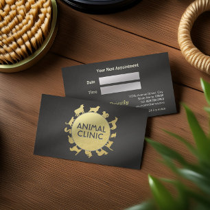 Carte De Rendez-vous Clinique Animale Hôpital Soins pour animaux de com