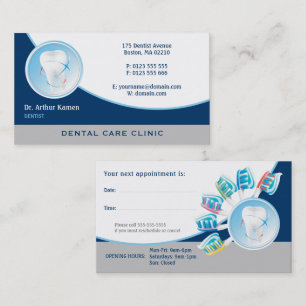 Carte De Rendez-vous Clinique de soins dentaires Dentiste
