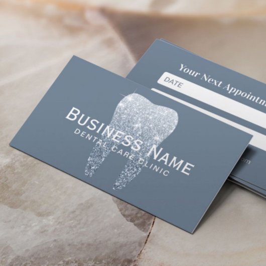 Carte De Rendez-vous Clinique dentaire Dentist Tooth Dusty Blue