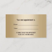 Carte De Rendez-vous Clinique dentaire Moderne Gold & Silver Rendez-vou (Dos)