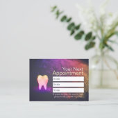 Carte De Rendez-vous Clinique dentaire professionnelle Rose Gold Tooth (Debout devant)