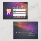 Carte De Rendez-vous Clinique dentaire professionnelle Rose Gold Tooth (Devant / Derrière)