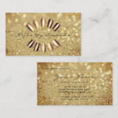 Carte De Rendez-vous Clou Artiste Manucure Parties scintillant Sepi Car (Devant / Derrière)