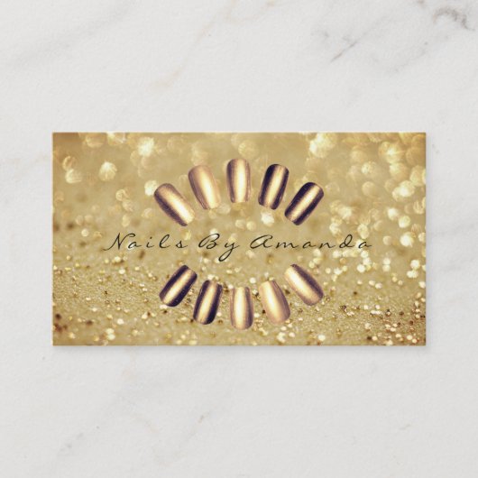 Carte De Rendez-vous Clou Artiste Manucure Parties scintillant Sepi Car (Devant)