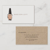 Carte De Rendez-vous Clou Artiste Polonais Salon de beauté (Devant / Derrière)