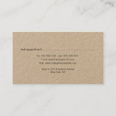 Carte De Rendez-vous Clou Artiste Polonais Salon de beauté (Dos)