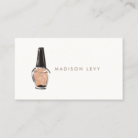 Carte De Rendez-vous Clou Artiste Polonais Salon de beauté (Devant)