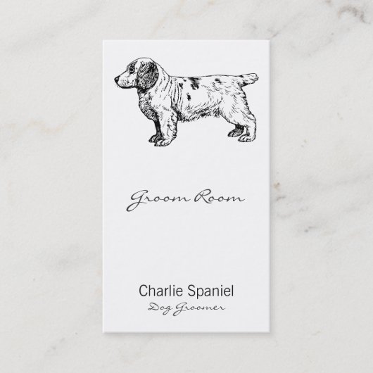 Carte De Rendez-vous Clumer Spaniel Chien d'affaires (Devant)