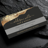 Carte De Rendez-vous Code QR Script Pailleté Noir Et Or Époustouflant
