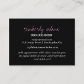 Carte De Rendez-vous Coeur chic de diamant de technologie de clou de (Dos)