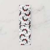 Carte De Rendez-vous Coeur d'Halloween avec ailes de chauve-souris noir (Extérieur déplié)