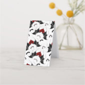 Carte De Rendez-vous Coeur d'Halloween avec ailes de chauve-souris noir (Dos)