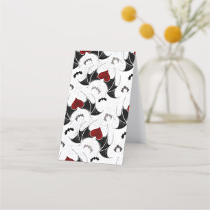 Carte De Rendez-vous Coeur d'Halloween avec ailes de chauve-souris noir