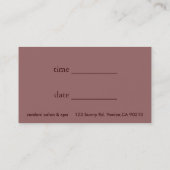 Carte De Rendez-vous coiffeur (Dos)