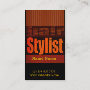 Carte De Rendez-vous Coiffeur moderne énervé de salons de typographie