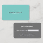 Carte De Rendez-vous Coiffeur moderne et minimal de bleu d'oeufs de (Devant / Derrière)