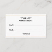 Carte De Rendez-vous Coiffeuse de Parties scintillant dorée chic (Dos)
